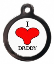 I Love Daddy Cat ID Tag